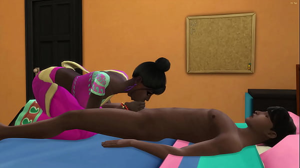 Indische Stiefmutter findet ihren jungfräulichen Stiefsohn schlafend, nachdem er von der Arbeit nach Hause kommt, lutscht ihm im Schlaf den Schwanz, fickt ihn dann und schwängert sie – Desi mit großen Brüsten